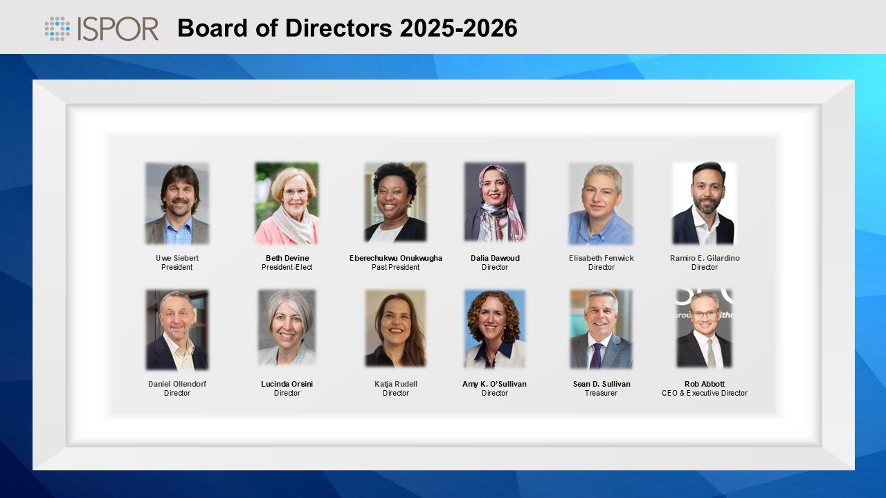 ISPOR Announces 2025-2026 Board of Directors