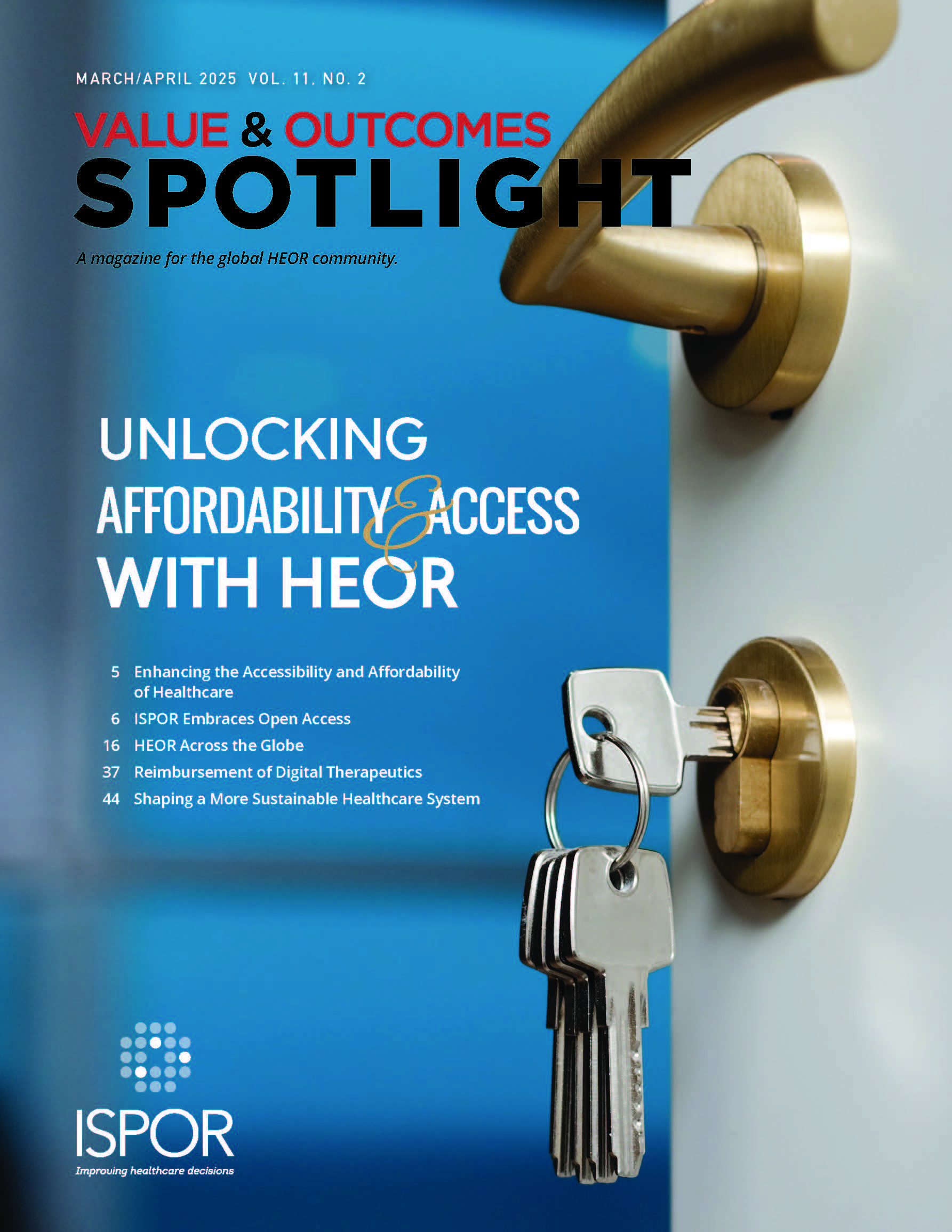 Value & Outcomes Spotlight magazine cover for March/April 2025 issue