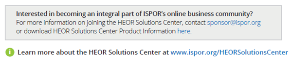 HEOR Solutions Center_Table HEOR Solutions Center_Table